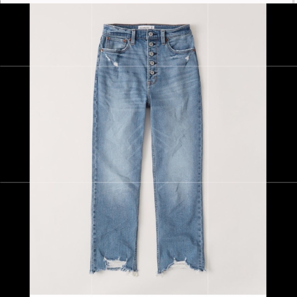 Abercrombie Ultra High Rise Ankle Straight Jeans